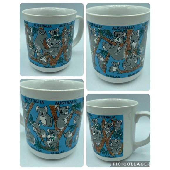 Australia Koala Eucalyptus Coffee Tea Or Cocoa Mug Vintage Taiwan Animal Bear - Picture 1 of 7